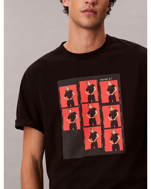 Calvin Klein Red Kate Moss Graphic Relaxed T-Shirt for men