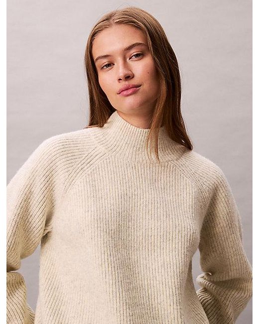 Calvin Klein Natural Jeans Soft Ribbed Knit Jumper