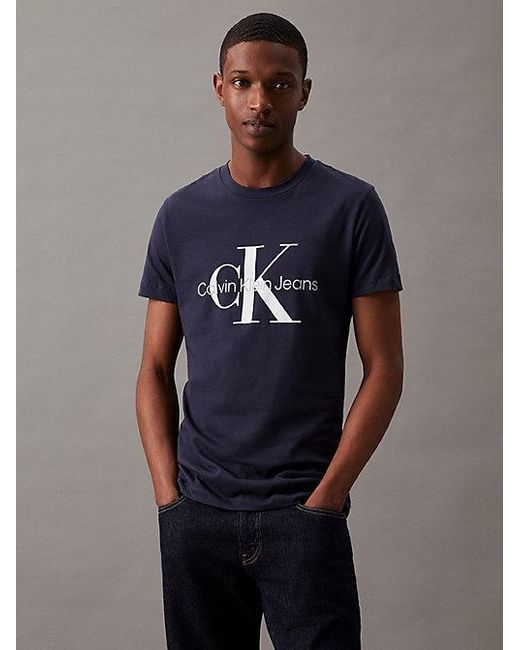 Calvin Klein Blue Jeans Slim Monogram T-Shirt for men