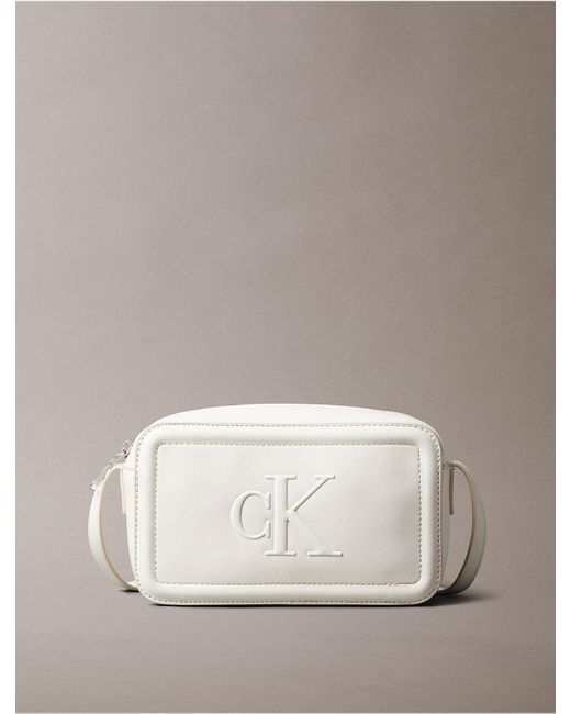 Calvin Klein Multicolor Embossed Monogram Logo Camera Bag