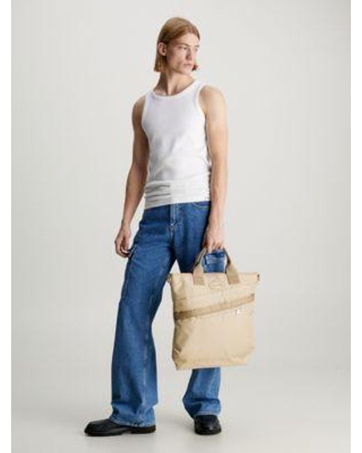Calvin Klein Ripstop Tote Bag in het Natural voor heren