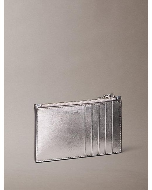 Calvin Klein Gray Quilted Beauty Case