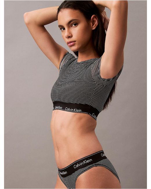 Calvin Klein Gray Icon Cotton Modal T-Shirt Bralette