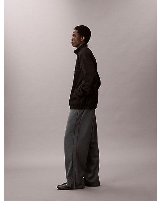 Calvin Klein Black Sport Breathable Travel Track Jacket for men