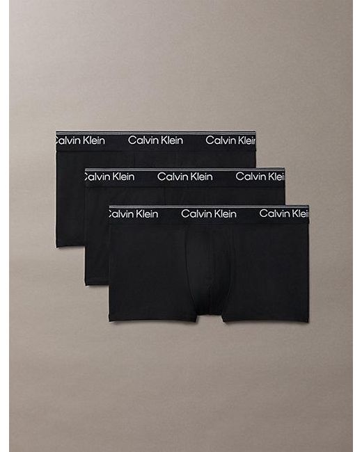 Calvin Klein Multicolor 3 Pack Low Rise Trunks Micro Stretch for men