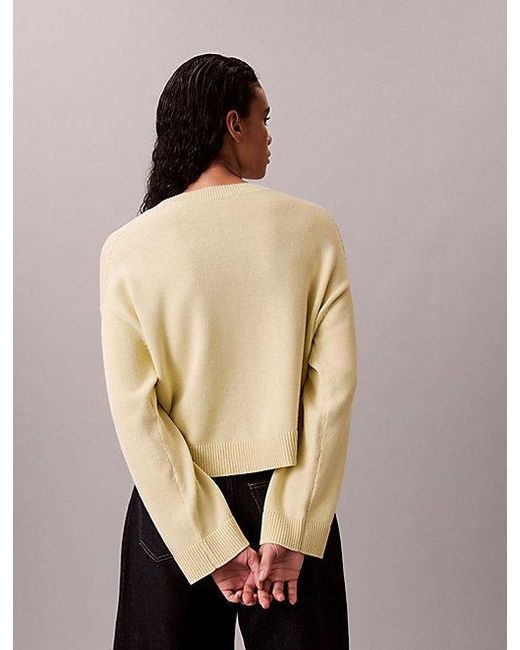 Calvin Klein Natural Jeans Cotton Relaxed Crewneck Jumper
