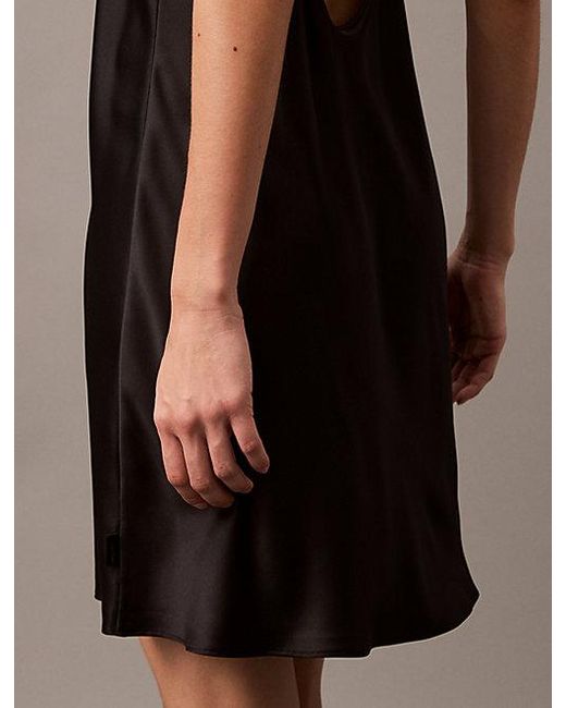 Calvin Klein Black Satin Sheen Chemise
