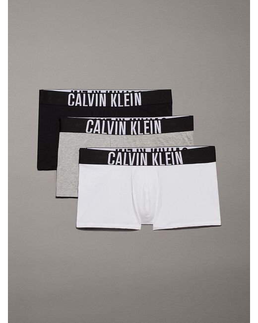 Calvin Klein Metallic Plus Size 3 Pack Trunks - Intense Power for men