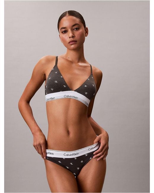Calvin Klein Multicolor Icon Cotton Modal Lightly Lined Triangle Bralette