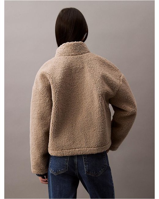 Calvin Klein Blue Calvin Klein Sherpa Jacket