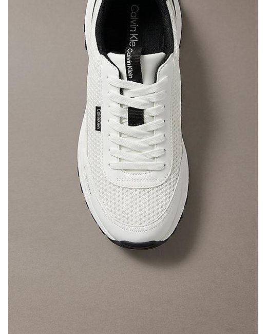 Calvin Klein Metallic Knit Mesh Runner Trainers for men