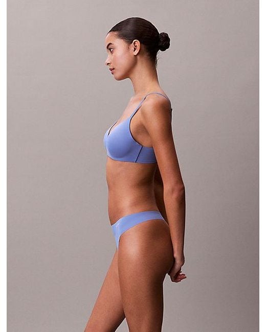 Calvin Klein Blue Thong Invisibles