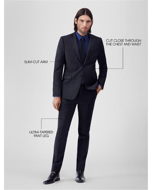 Calvin Klein Blue Skinny Fit Suit Jacket for men