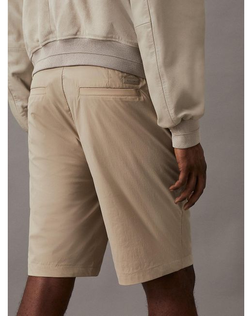 Calvin Klein Natural Straight Technical Stretch Shorts for men