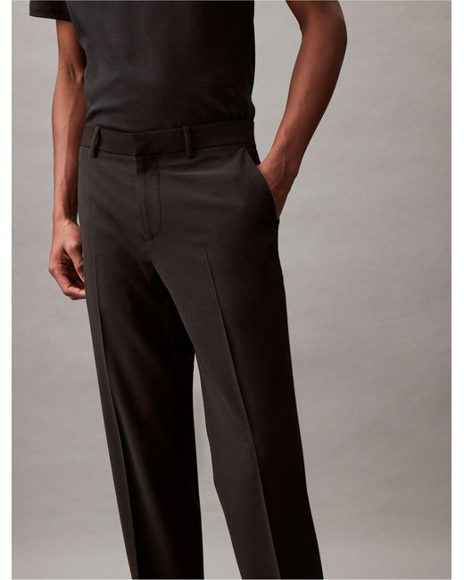 Calvin Klein Multicolor Tropical Wool Blend Slim Fit Pants for men