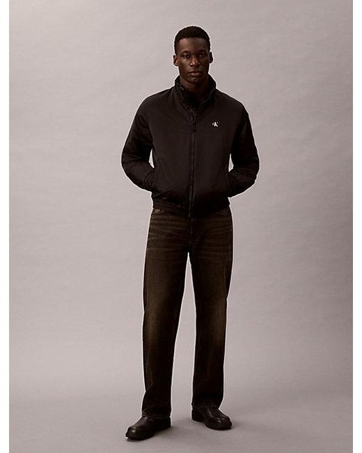 Calvin Klein Gewatteerde Jas Met Ritssluiting En Opstaande Kraag in het Black voor heren
