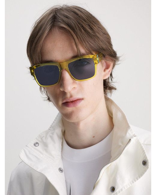 Calvin Klein Blue Rectangle Sunglasses Ckj23605S for men