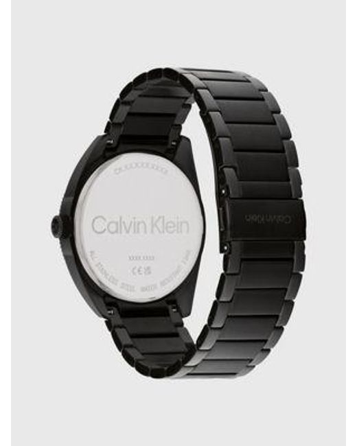 Reloj de pulsera con esfera de rayos de sol Calvin Klein de hombre de color Black