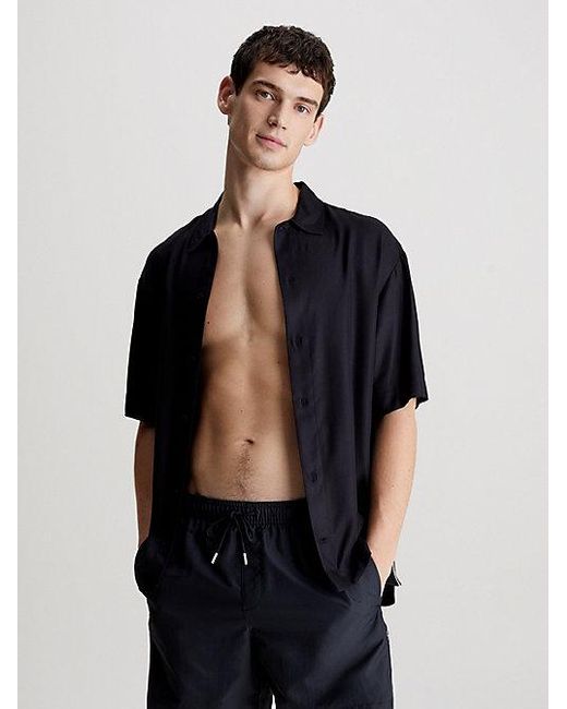 Camisa de playa - CK Meta Legacy Calvin Klein de hombre de color Black