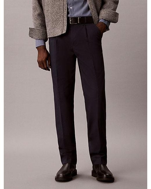 Calvin Klein Multicolor Sateen Chino Pants for men