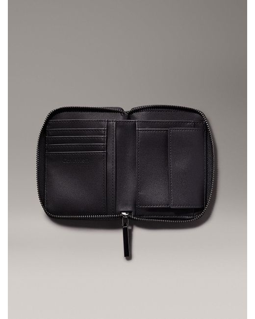 Calvin Klein Black Quilted Rfid Zip Around Wallet