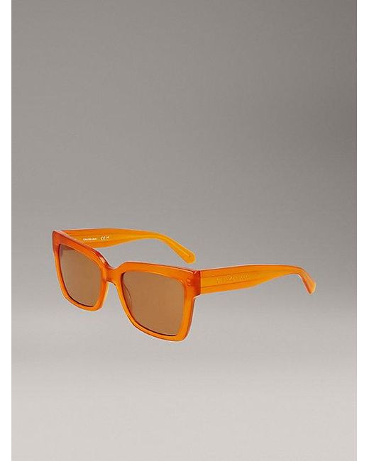 Calvin Klein Gray Jeans Modified Rectangle Sunglasses Ckj24606S