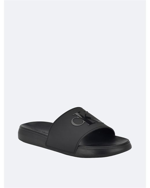   カルバン・クライン Wiston Slide Sandal Amazon.com | Calvin Klein Men's Wiston Sandal, Black Logo