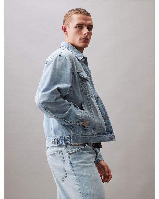 Calvin Klein Blue 90s Denim Trucker Jacket for men