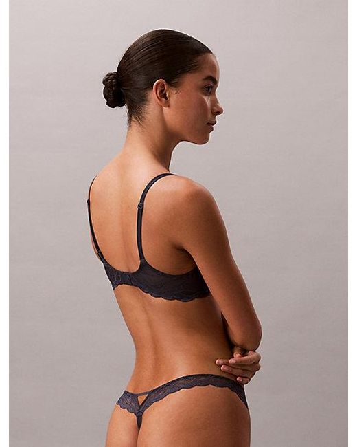 Calvin Klein Brown Full Coverage Bra Sensual Stretch Lace