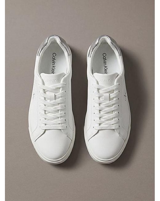 Calvin Klein Multicolor Leather Signature Logo Trainers