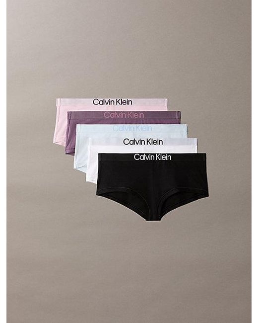 Calvin Klein Multicolor 5 Pack Boy Shorts Extra Soft Cotton Stretch