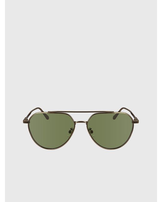Calvin Klein Green Aviator Sunglasses Ck24100s