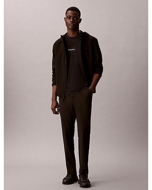 Calvin Klein Brown Sport Water Repellent Performance Trousers for men