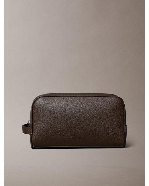 Calvin Klein Brown Wash Bag for men