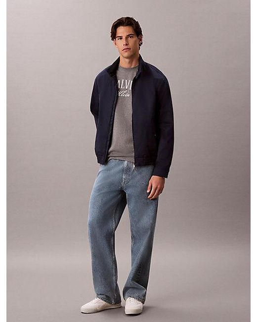 Calvin Klein Gray Jeans Relaxed Arched Logo T-Shirt for men