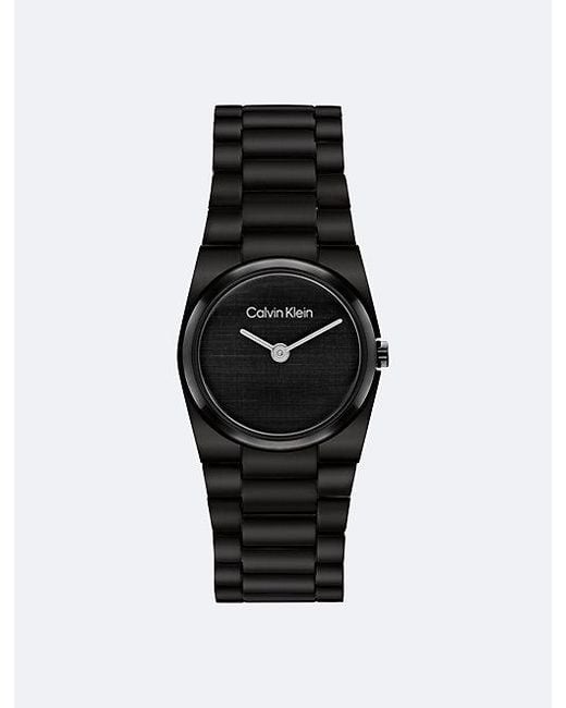 Calvin Klein Black Plated Steel Bracelet Watch
