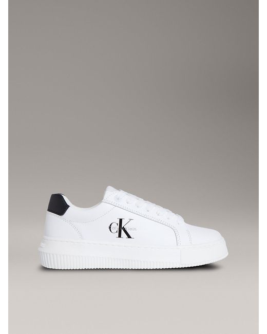 Calvin Klein Metallic Leather Trainers
