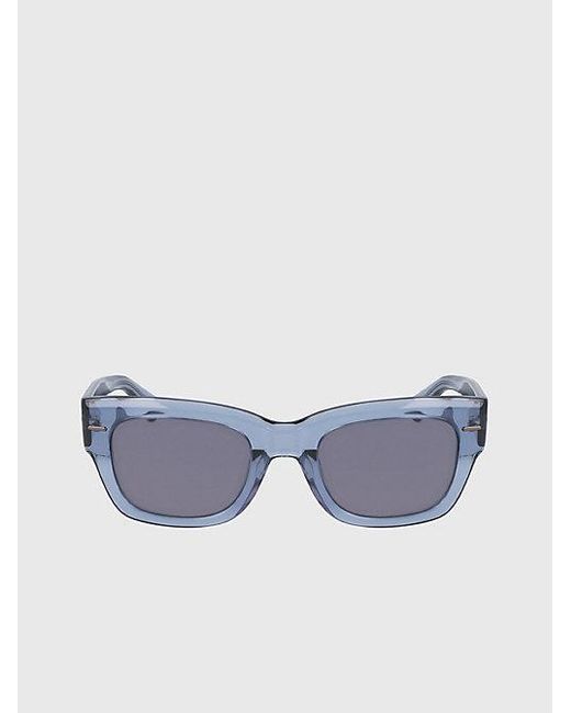 Calvin Klein Blue Rectangle Sunglasses for men