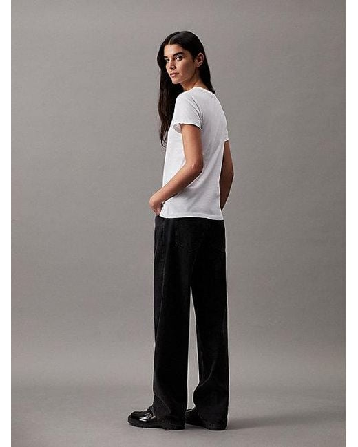 Calvin Klein White Slim Organic Cotton T-shirt
