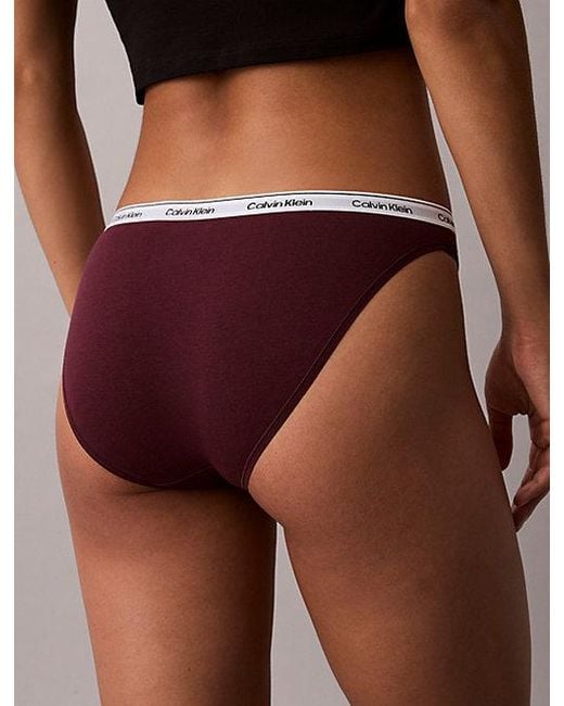Calvin Klein Brown Bikini Briefs Icon Logo