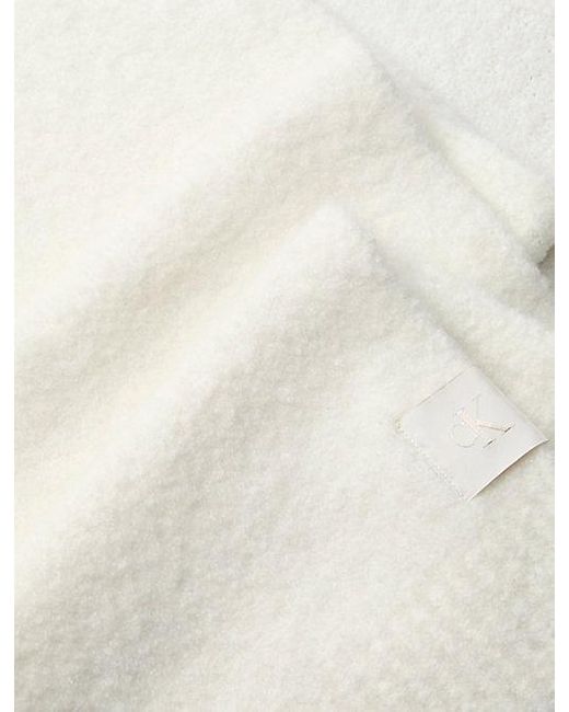 Calvin Klein Multicolor Soft Boucle Signature Logo Scarf for men