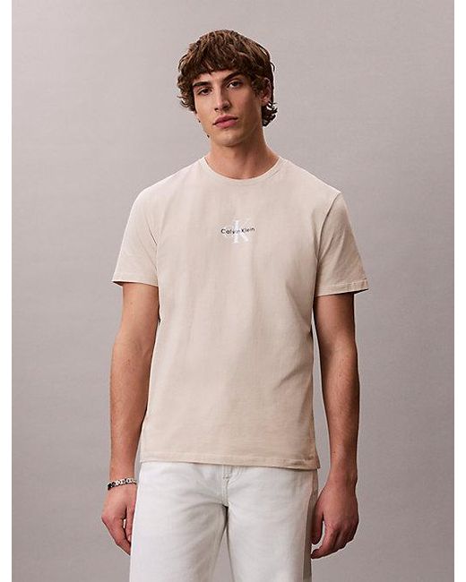 Calvin Klein Multicolor Jeans Monogram Logo T-Shirt for men