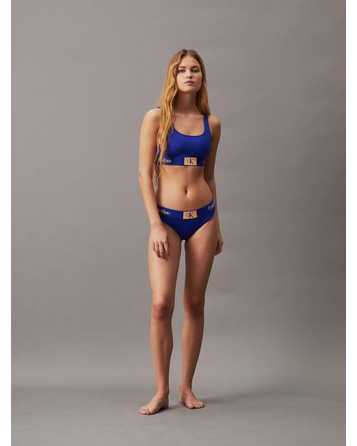 Calvin Klein Blue Bralette Bikini Top - Ck96