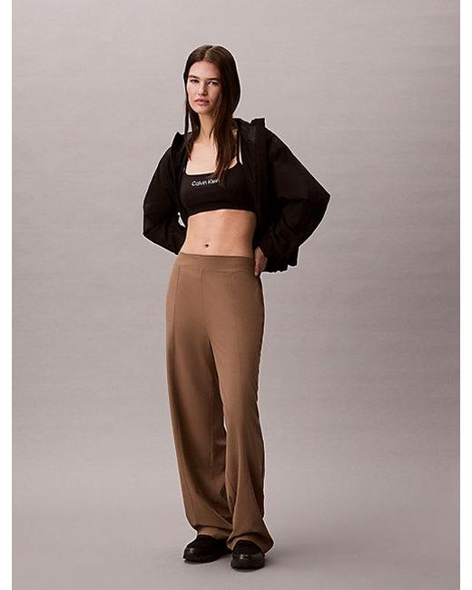 Calvin Klein Brown Sport Quick Dry Travel Gym Trousers