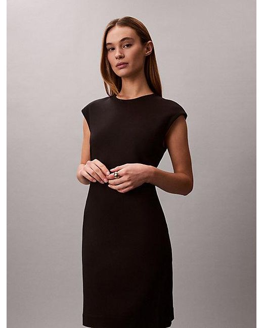 Calvin Klein Brown Ponte Mini Bodycon Dress