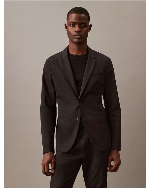 Calvin Klein Brown Tech Move Slim Blazer for men
