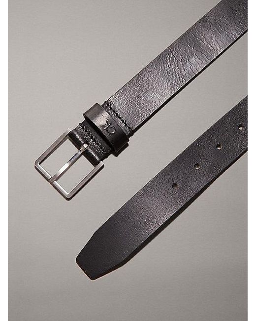 Calvin Klein Black Leather Belt for men