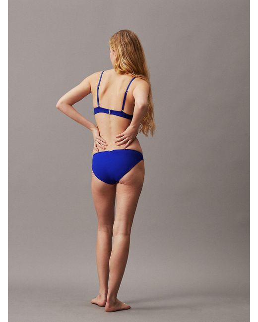 Calvin Klein Blue Push Up Bikini Top - Core Solids