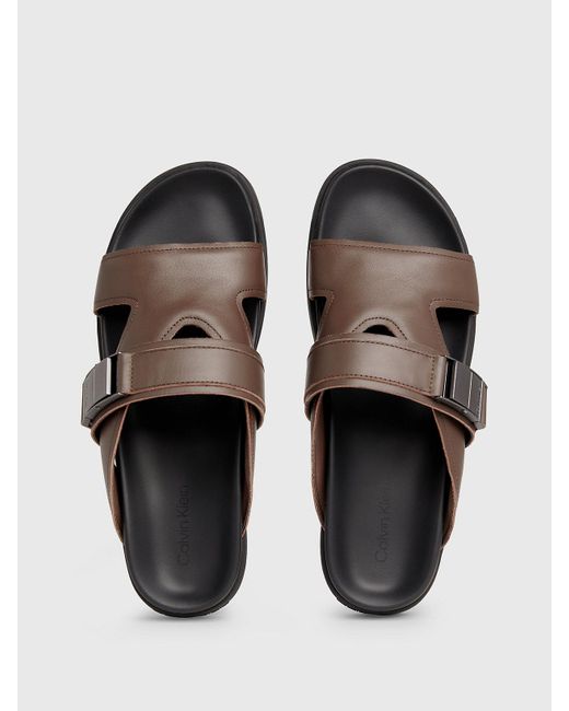 Calvin Klein Multicolor Leather Sandals for men