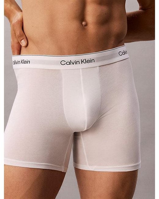 Calvin Klein White 3 Pack Boxer Briefs for men